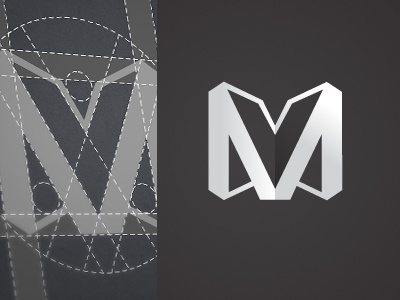 M logo process typography