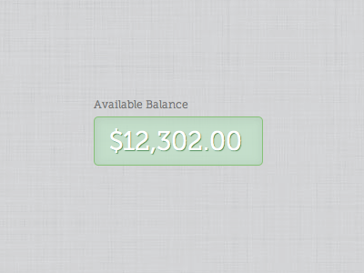 Available Balance balance header