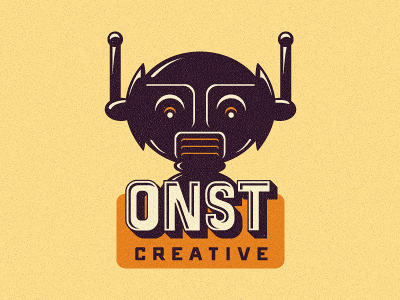 ONST Creative - Further Robotic Logo Exploration. branding coffee pot growcase identity logo logo design logo designer logotype michael spitz onramp onst onst creative robot robots