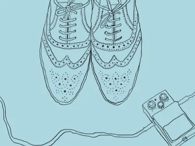 Shoegaze guitar pedal music oxford shoes poster shoegaze