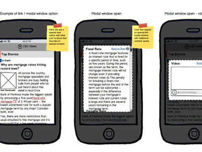 Mobile iterations ios mobile news sketchy wireframes