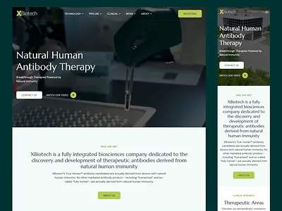 XBiotech USA, Inc. biotechnology biotechnology website design professional responsive design uiux upqode webflow webflow development website design