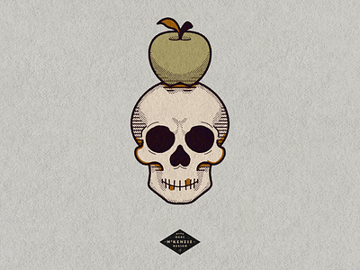 To The Core 2d apple branding design graphic design grunge halftone happy illustration illustrator procreate retro shading skull texture traditional