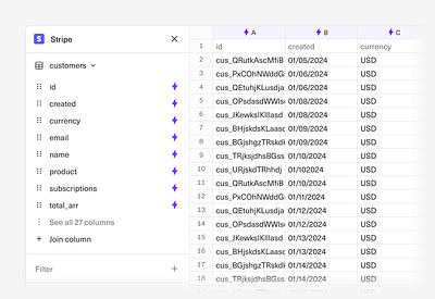 Connected spreadsheet dailyui data equals query query builder spreadsheet sql table ui ux