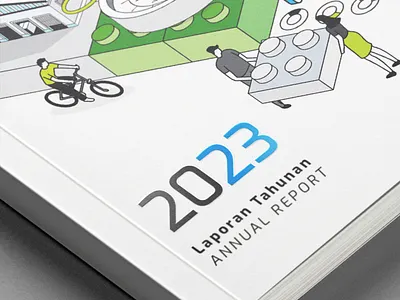 BeFa Annual Report 2023 annual report blue book book cover corporate cover design design ecology go green green illustration infographic layout lego minimalist publication recycle sustainability sustainability report vector