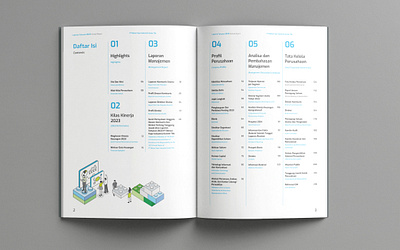 BeFa Annual Report 2023 annual report blue book book design book layout corporate ecology financial flat go green green illustration infographic layout lego publication sustainability sustainability report table of contents vector