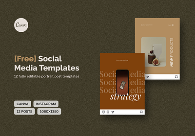 [FREE] Social media portrait post templates (Canva) canva editable template canva template instagram graphic design instagram feed design instagram portrait template kit instagram post design social media design