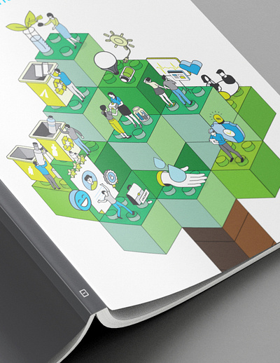 BeFa Sustainability Report 2023 annual report block blue book book design cover design csr flat go green green illustration infographic layout lego publication recycle sustainability sustainability report tree vector