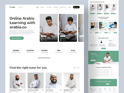 Arabic Learning Website e learning edtech edutech elearning halal website islam islamic website language website learning platform muslim designer online course online educational website online school online tutor quran quran learning platform quran tutor uiux design web design website design