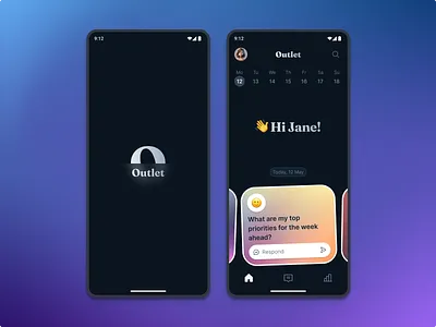 Outlet App - Dark Mode ixd product product design ui ux