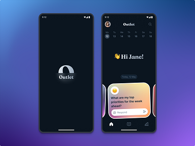 Outlet App - Dark Mode ixd product product design ui ux