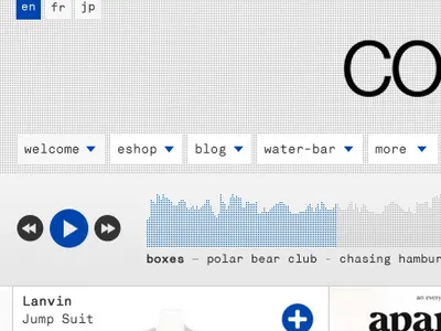 Blue Waveform web design ecommerce ui waveform webdesign
