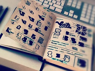 Sketches b icon logo mark sketches