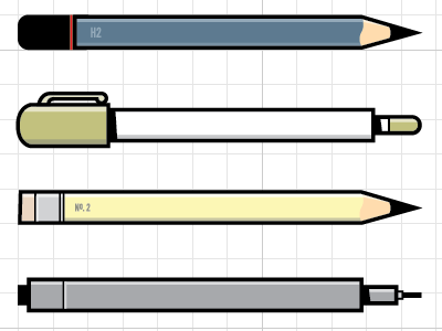 Tools illustrator paint marker pen pencil