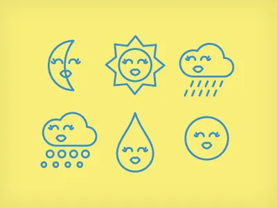 Lady Weather Icons cute icons weather