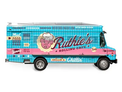 Ruthie's Rolling Cafe 3 branding design food identity truck
