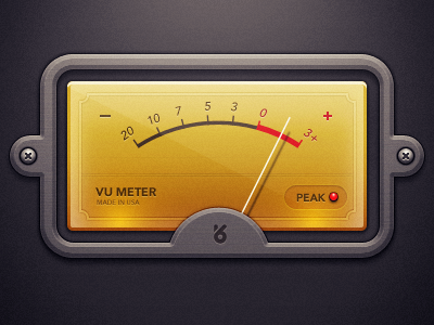 VU Meter dash icon ui