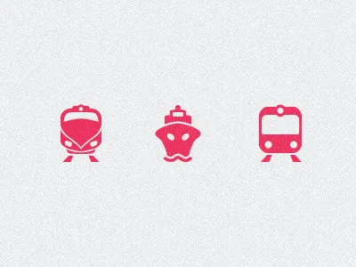 NYC Transit Icons ferry icons monochromatic nyc subway train transit icons