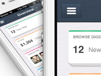 IOS, New iPhone app design | Dashboard UI,UX interface app button color scheme dashboard ios iphone nav bar texture ui