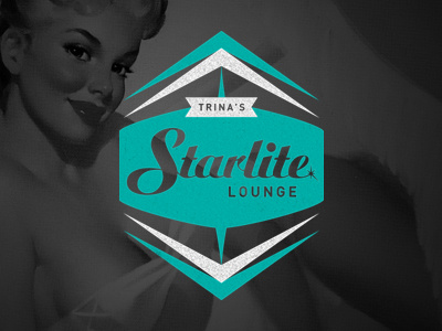 Starlite Lounge bar brand hand drawn identity logo mark restaurant type typography