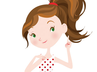 Carolina - character design carolina charachter design dotted pattern illustration paris vector illustration