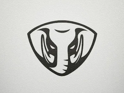 Crush Emblem aggressive animal apparel elephant emblem graphic icon illustration logo sports stamp subtle texture