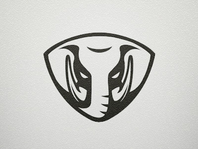 Crush Emblem aggressive animal apparel elephant emblem graphic icon illustration logo sports stamp subtle texture