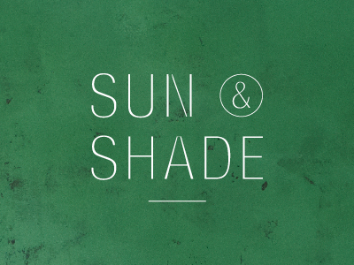 Sun & Shade custom editorial elysse ricci graphic design leo parade logo logotype symbol typography