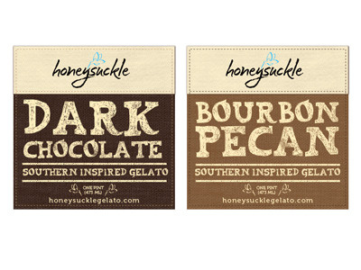 Honeysuckle Gelato gelato ice cream label texture type