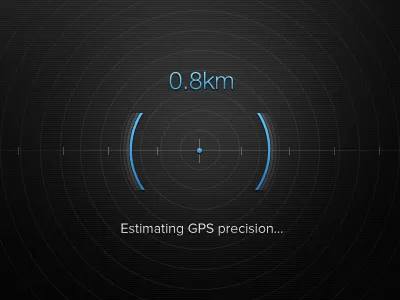 Estimating GPS precision... black blue dark fighting dragons with pixels ios iphone radar sexy