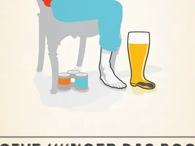 Where's Pauldo? Charitable Food Drive illustration poster