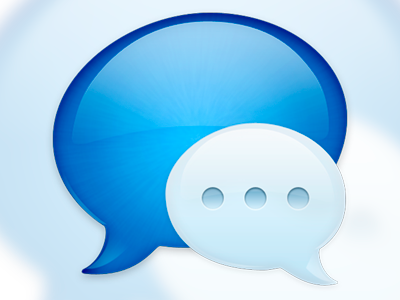 Messages Icon app application blue bubble icon mac messages os x white