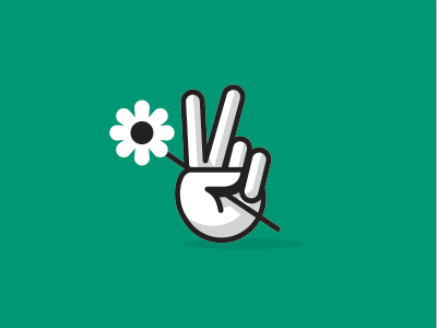 Peace flower icon peace