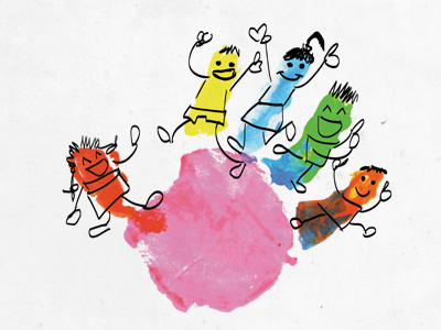 Desart - Kids Dance art branding characters collateral cute dance desart finger hand identity kids painting poster sketch