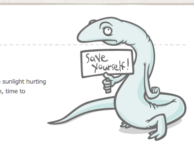 Cave Salamander cartoon illustration lizard ovenbits salamander ui vector