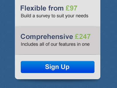Pricing Chart arial bootstrap button elements form gradient sign up ui user interface