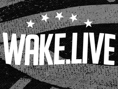 wake.live logo portfolio texture typography