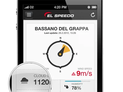 Paragliding weather app cloud compass direction interface iphone refresh ui update weather wind