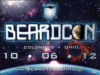 BeardCon Teaser beard columbus convention flyer metal ohio space