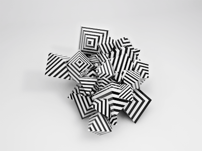 Hypnotic Geometric Stripe Animation 3d abstract animation bw c4d geometry hypnotic stripes training