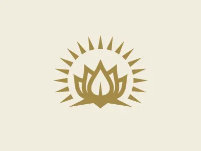 Lotus Logo badge branding logo lotus flower mark ray rinker seal