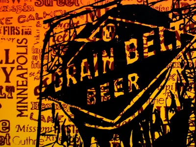 Grain Belt Screen Print minneapolis screen print typography