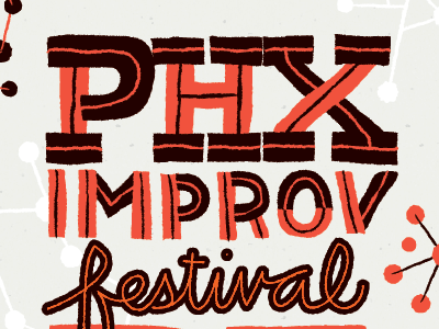 PIF '11 festival hand type identity illustration improv retro