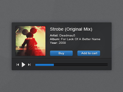 Audio Player Interface audio design interface music player ui