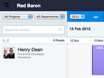 Schedule view