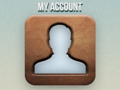 My account icon account bevel icon my account text texture wood