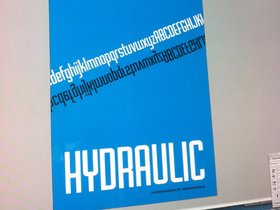 Launch Poster hydraulic launch poster print type design typeface