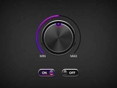 Dark Knob freebie psd