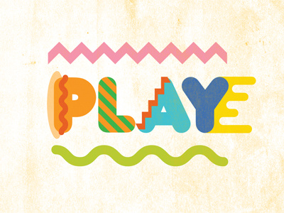 Play broadcast geometry hot dog nick jr nickelodeon stairs stripes texture type typography