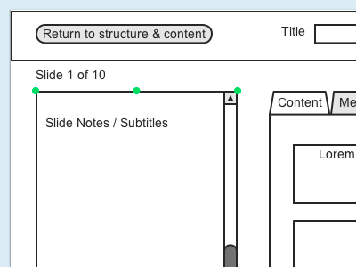 Mockingbird app rough wireframe